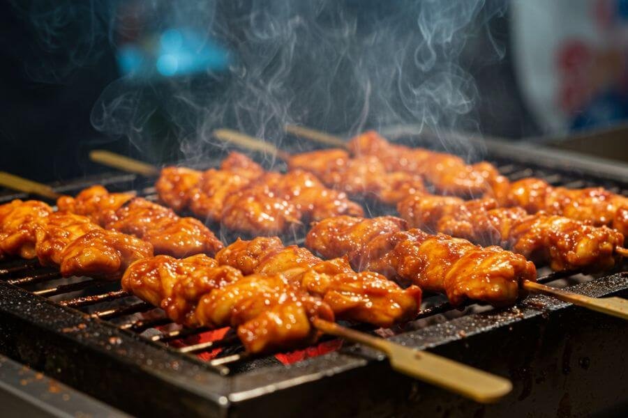 dakkochi grilled chicken skewers mister korean