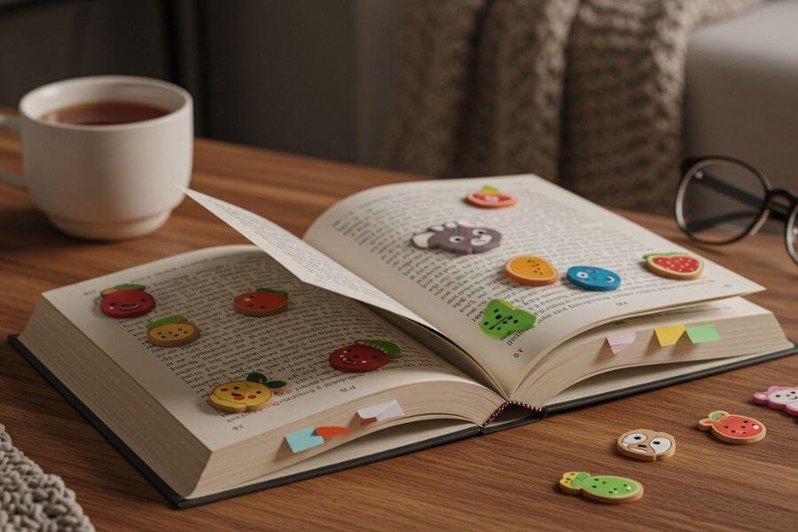 magnetic bookmarks in cute characters mister korean