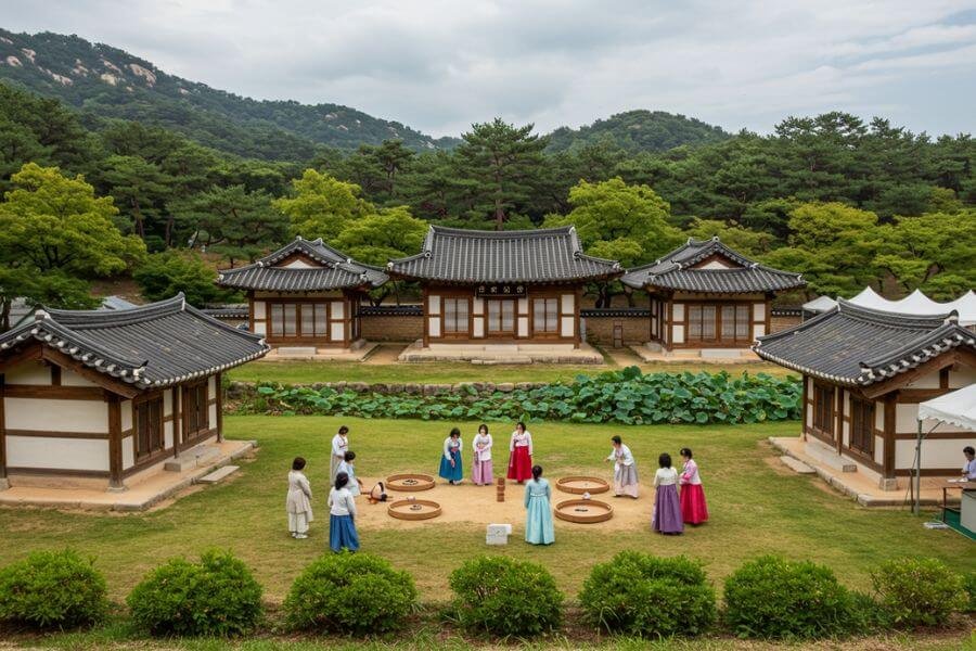 namsangol hanok village seoul mister korean