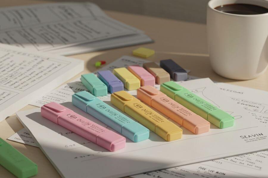 pastel highlighters and markers mister korean